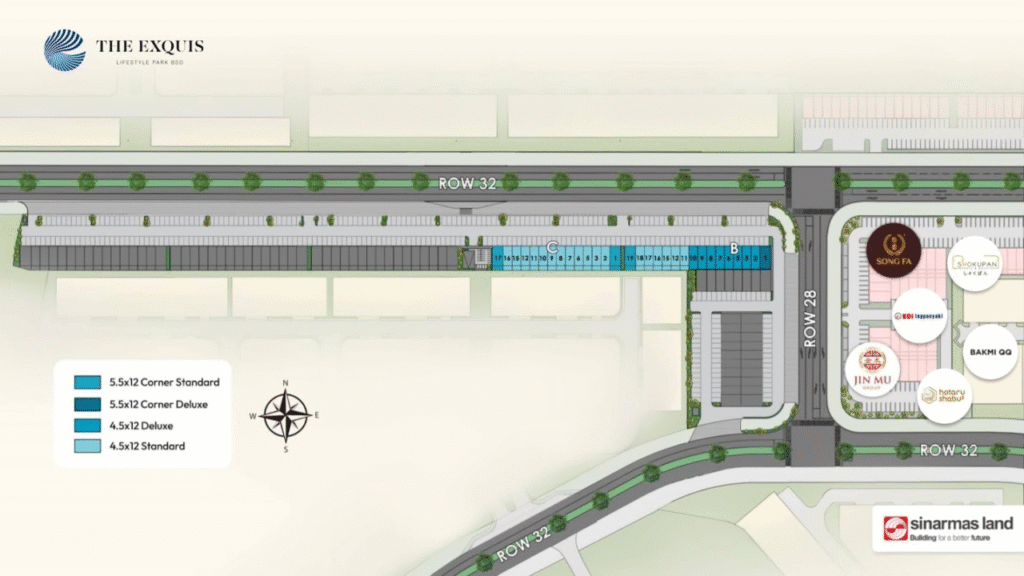 Siteplan Ruko Exquis BSD