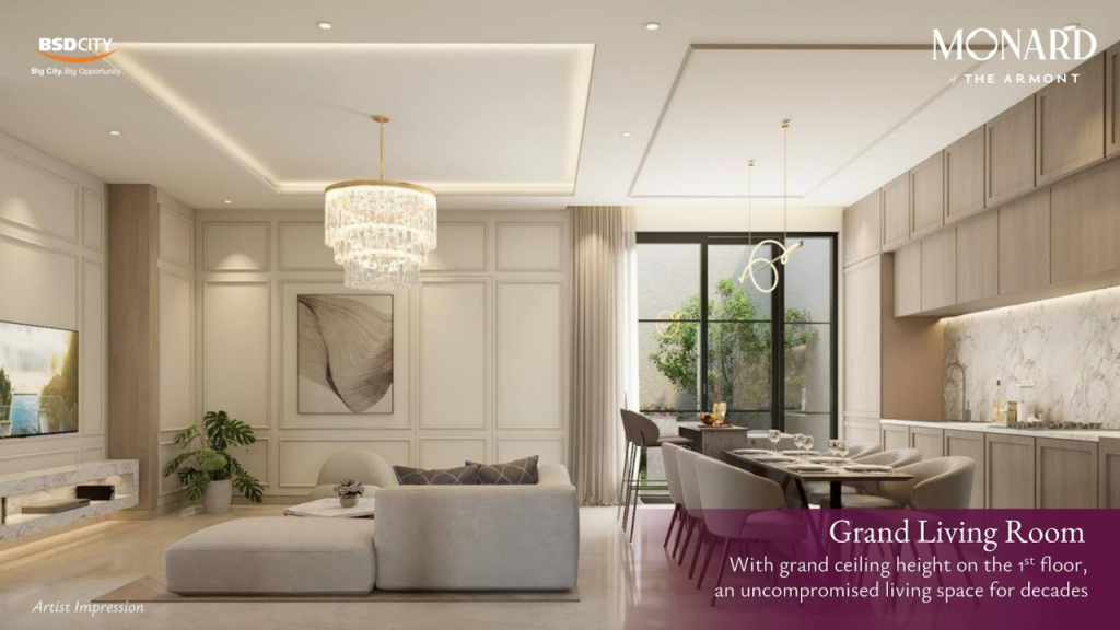 grand living room Monard Armont BSD tipe 9