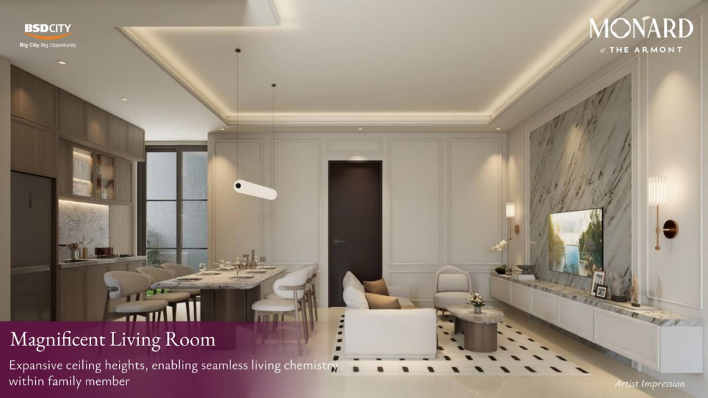 living room Monard Armont BSD tipe 8