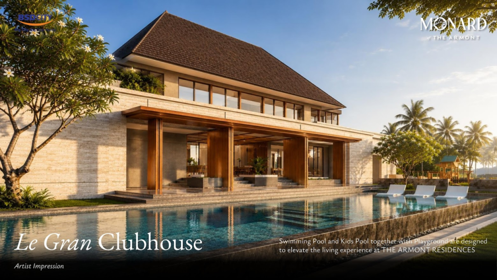 kolam renang le gran club house armont bsd
