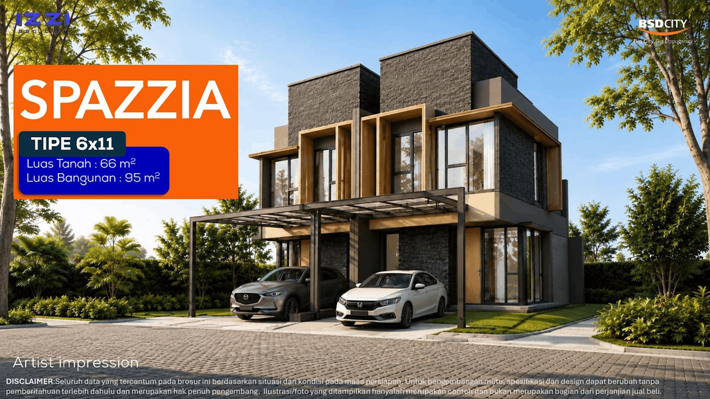 facade rumah spazzia izzi bsd
